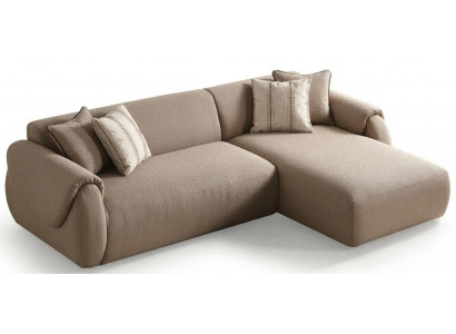 Ecksofa L Form Braun Stil Modern Wohnzimmer bequem komfortabel