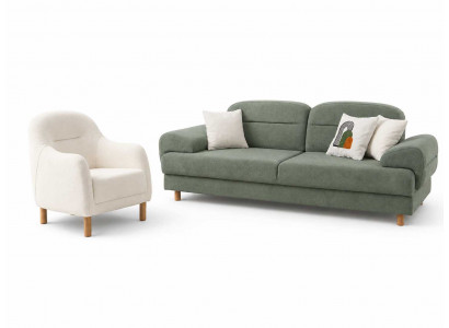 Elegant Wohnzimmer Set 3+1 Sitzer Luxusmöbel Komplettes Sofagarnitur