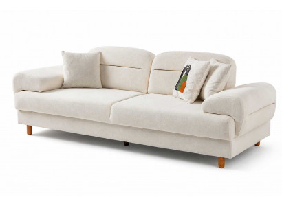 Eleganter 3-Sitzer Sofa mit Polsterarmlehnen Polstersofa Wohnzimmermöbel