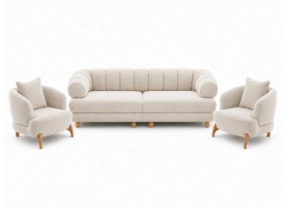 Stilvolles Sofa Set 3+1+1 Sitzer Wohnzimmer Polstermöbel Modernes Design