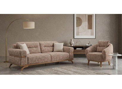 Sessel Sofa Beige Wohnzimmer Stil Modern bequem komfortabel