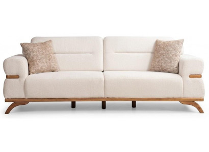 3-Sitzer Sofa Beige Stil modern bequem komfortabel praktisch