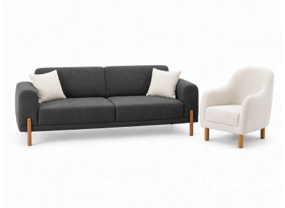 Elegantes Wohnzimmermöbel 3+1 Sitzer modernes Sofagarnitur Polstersofa