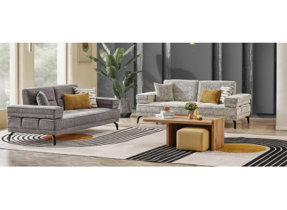 Sofa set 2-Sitzer-Sofa mit passendem 3-Sitzer und modernem Textilbezug