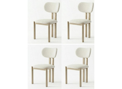 4х Stühle Modern Milchweiß Ästhetisch Esszimmerstühle Fein Gemütlich
