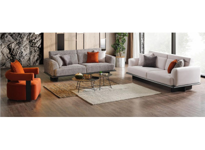 Modernes Sofa Set mit 2-Sitzer 3-Sitzer und Loungesessel