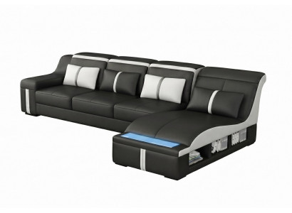 Ecksofa L-Form Modern Schwarz Exklusive Wohnlandsschaft Designersofa