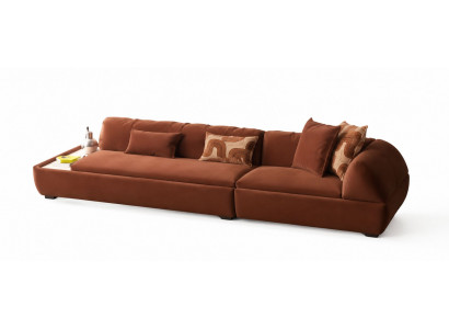 3-Sitzer Sofa Braun Stil Modern geräumig komfortabel bequem