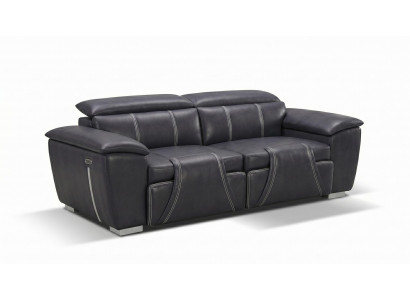 2-Sitzer Sofa Modern Schwarz Hochwertiges Designersofa Luxus Wohnsofa