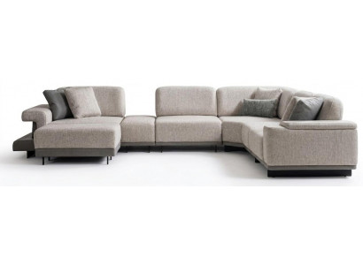 Elegantes Polstersofa Exklusives Beiges Ecksofa Wohnzimmer Sofas
