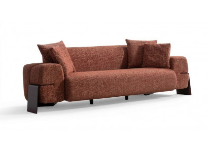 Sofa Braun Stoff Modern Design Polstersofa Wohnzimmer Komfort
