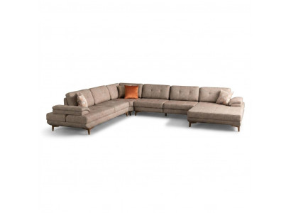 Designer U-Form Wohnlandschaft Exklusives Wohnzimmer Polstersofa