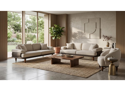 Modernes beiges Wohnzimmer-Set Sofas Designer-Polstermöbel