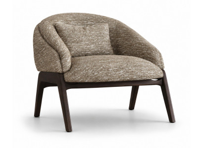 Sessel Braun Modern Stoff Polstersessel Loungesessel Design