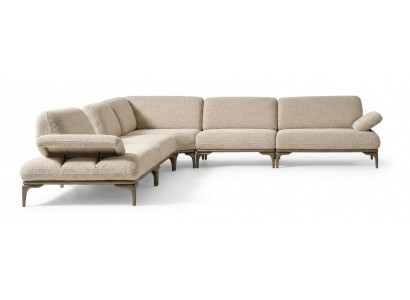 Ecksofa Modern Beige Edel Luxus Design Wohnzimmer L Form