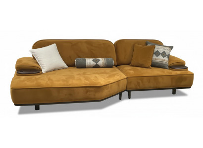 Ecksofa L-Form Gelb Modern Elegante Eckcouch Polstersofa