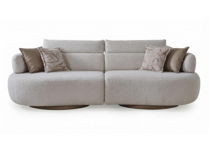 Hochwertig 3-Sitzer Sofa Moderner Stil Grau Luxuriöse Schick