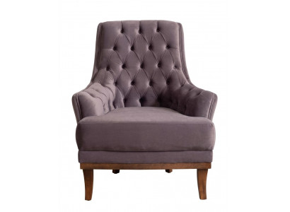 Grauer Stoffsessel hoher Sessel modern Designermöbel Wohnzimmermöbel