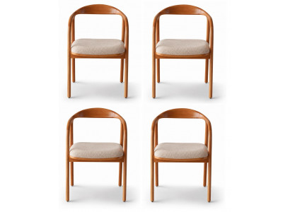4x Rahmenstühle Modern Hell Gemütlich Komfortabel Minimalistisch Edel