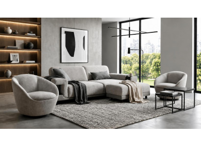 Modernes Wohnzimmer Set mit 3+1+1 Sitzern und modularem Sofa