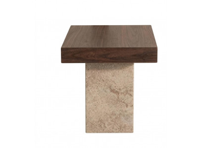 Brauner Beistelltisch aus Holz Holztisch Sofatisch Wohnzimmer