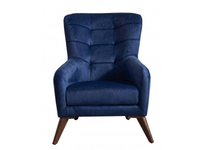 Blauer Stoffsessel moderner Sessel Design Wohnzimmermöbel  Arbeitszimmer
