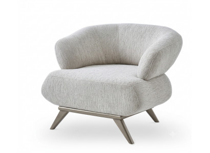 Sessel Moderner Stil Hellgrau Luxuriöse Bequem Stilvoll Minimalistisch
