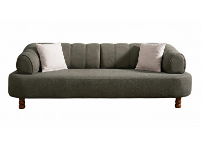 Grünes modernes 3-Sitzer-Sofa Stoffsofa Designer Wohnzimmermöbel