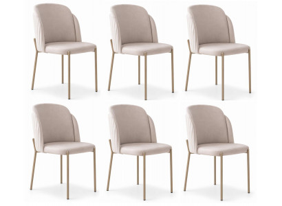 6x Stühle Modern Hell Kompakt Ergonomisch Originell Minimalistisch