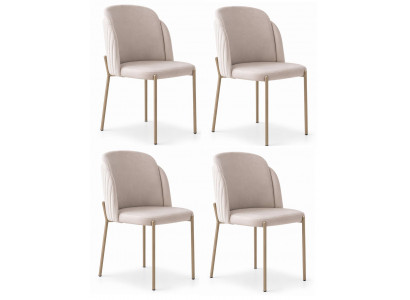4х Stühle Modern Beige Ästhetisch Gemütlich Fein Edel Esszimmerstühle