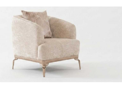 Sessel Beige Modern Luxus Bequem Polstersessel Stuhl Sessel