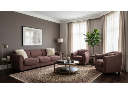 Luxuriöses braunes Wohnzimmer-Set Sofas hochwertig Sofa