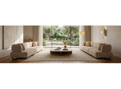 Elegantes Wohnensemble mit zwei großzügigen 3-Sitzer Sofas