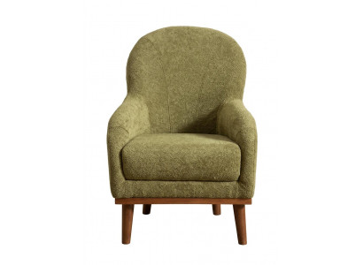 Grüner Polstersessel Stoffsessel Designersessel moderner Stil Wohnzimmermöbel