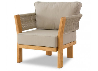 Gartensessel Holz Modern Beige Komfortabel Stilvoll Outdoor Möbel Neu