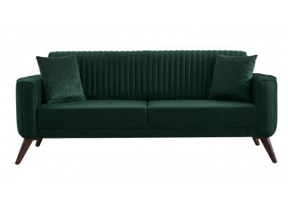 Grünes 3-Sitzer-Sofa  Stoffsofa modern Sofa Wohnzimmer Premium