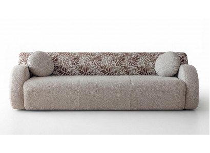 3-Sitzer Sofa Stoff Grau Modern Wohnzimmer Design Polstersofa Komfort