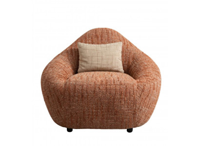 Brauner weicher Sessel gemütlicher Wohnzimmer modern