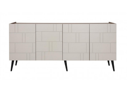 Beigefarbene Konsole moderne Konsole aus Holz Designer-Konsole luxuriös