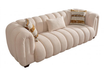 Beiges modernes 2-Sitzer-Sofa Stoffsofa Designersofas hohe Qualität