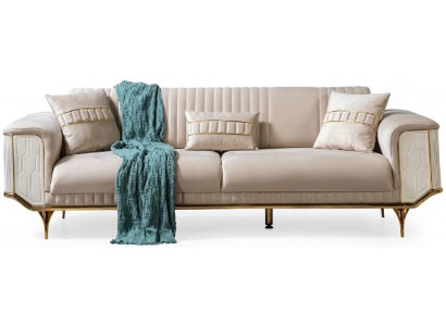 Modernes 3-Sitzer Sofa Stoffbezug Wohnzimmer Komfort Design Elegant