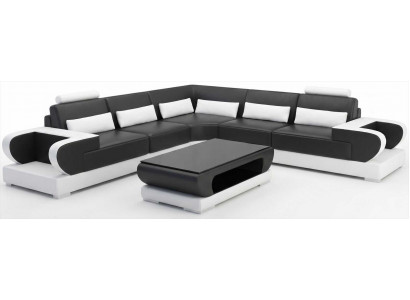 Moderne Wohnlandschaft Schwarz mit Couchtisch und Premium Lounge Stil