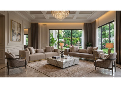 Modernes Wohnzimmer-Set mit 4+4+1+1-Sitzer für stilvolle Räume