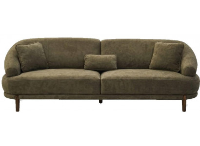 Elegantes Sofa Grün Textil Bezug 3-Sitzer Wohnzimmer Design Möbel