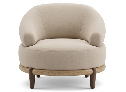 Weißer Luxus Sessel Stoff Bezug Modern Wohnzimmer Komfort Design
