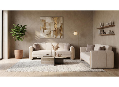 Beiges Sofa-Set Sofas Stoffsofas Design-Sofas Premium modern