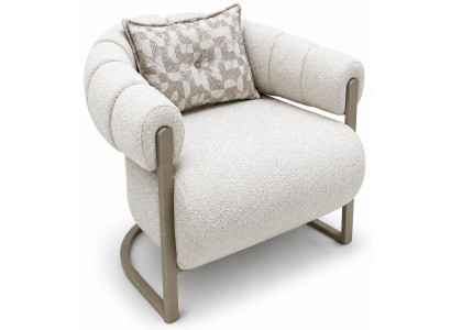 Komfortabel Sessel Weiß Modern Stil Wohnzimmer Hochwertig