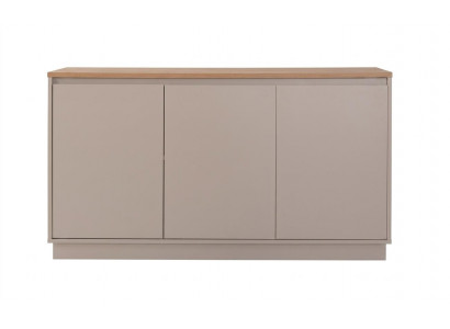Beigefarbene 3-türige Konsole Holzkonsole moderner Stil Wohnzimmermöbel