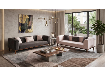 Modernes beige-graues Sofa-Set Sofas Stoffsofas Designersofas