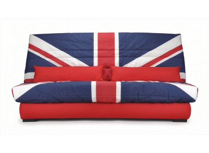 Union Jack 3-Sitzer Polstersofa British Style Retro Pop Art Dunkelblau